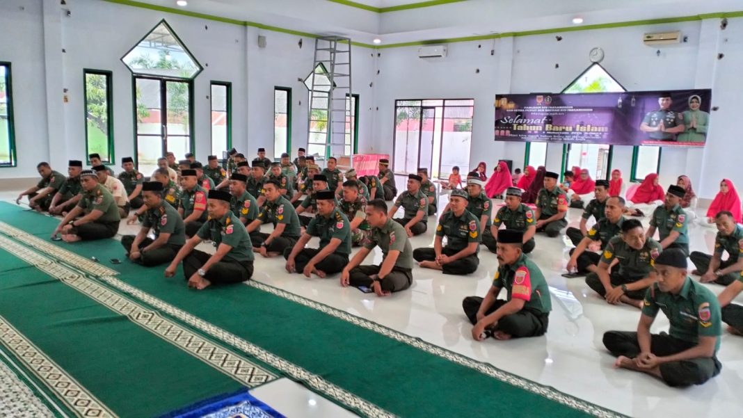 Kodim 1411/Bulukumba Doa Bersama Memperingati Tahun Baru Islam 1445 H di Mesjid Al Anshar